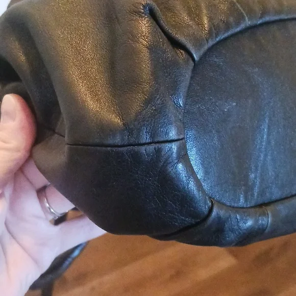 Coach Limited Edition Coach Sophia Black Leather Gunmetal Studs Bag MSRP $795 - Picture 8 of 16